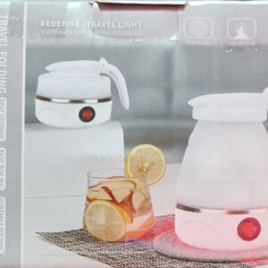 Portable Travel Folding Electric Kettle | 600ml Collapsible Silicone Water Boiler | 600W Fast Boiling Pot